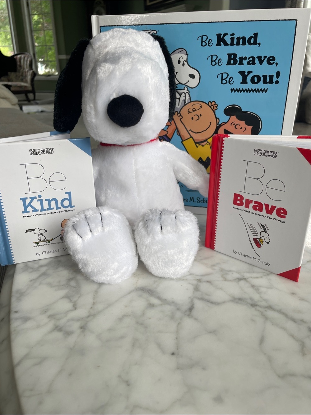 Peanuts Snoopy Plush and 3 books
